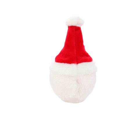 Tuffy Dog Toys - VIP Products - Mighty Ball-Small Snowball Santa Squeaky Dog Toy, No Stuff - Dog.Dog.Cat.
