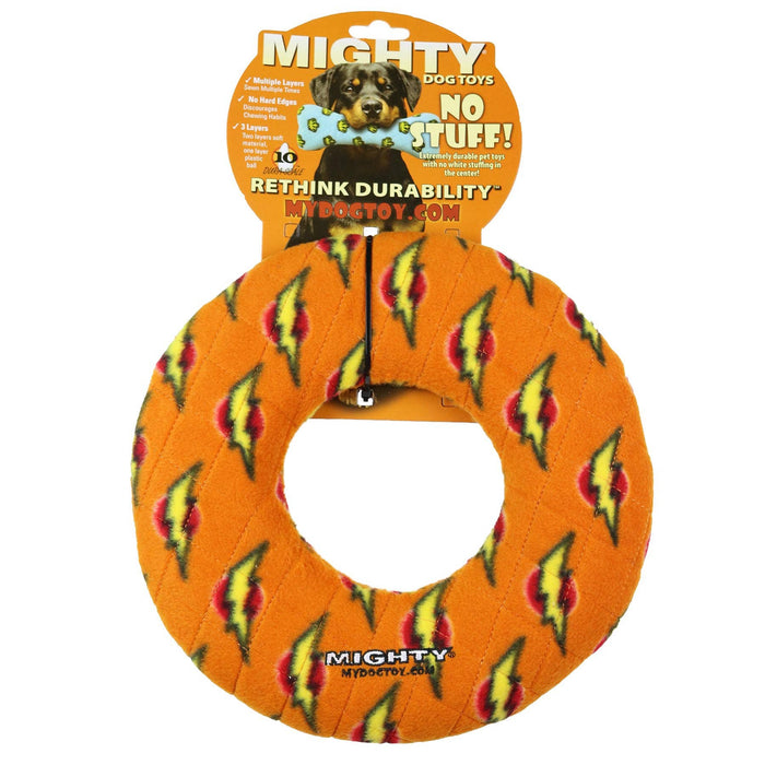 Tuffy Dog Toys - VIP Products - Mighty Ring - Orange, Durable, Squeaky Dog Toy, No Stuffing - Dog.Dog.Cat.