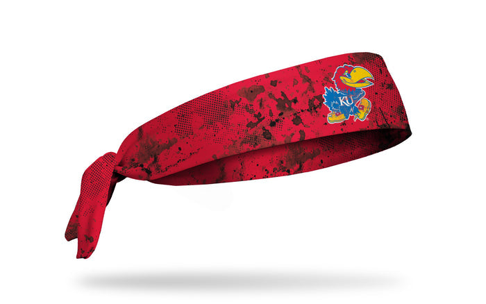 University of Kansas: Grunge Red Flex Tie Headband - View 2