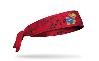 University of Kansas: Grunge Red Flex Tie Headband - View 2