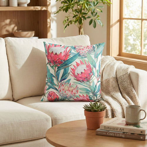 Urban Style Cushion | Bold Protea Print | 45x45cm