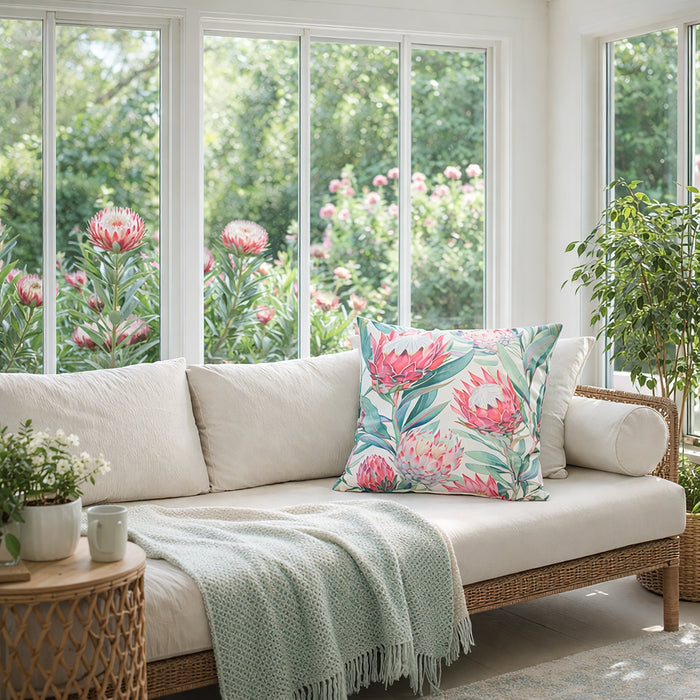 Urban Style Cushion | Bold Protea Print | 45x45cm