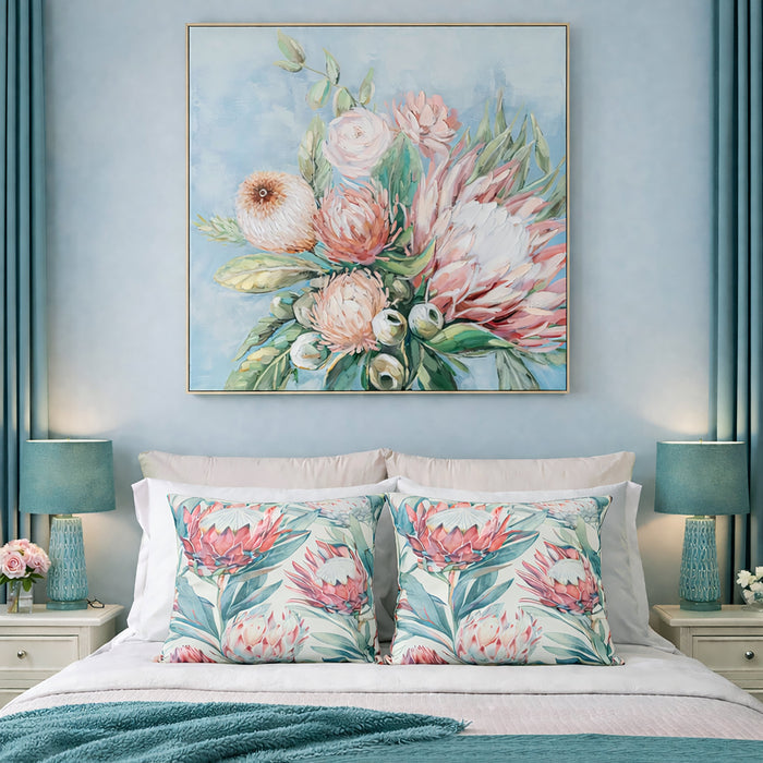 Urban Style Cushion | Bold Protea Print | 45x45cm