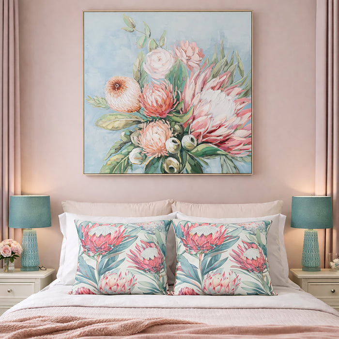 Urban Style Cushion | Bold Protea Print | 45x45cm