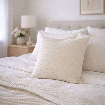 Urban Style Decorative Beige Lines Lounge Cushion | 45x45cm