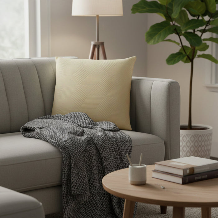 Urban Style Decorative Beige Lines Lounge Cushion | 45x45cm