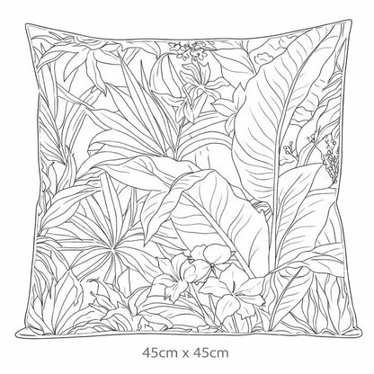 Urban Style Decorative Dark Jungle Lounge Cushion | 45x45cm