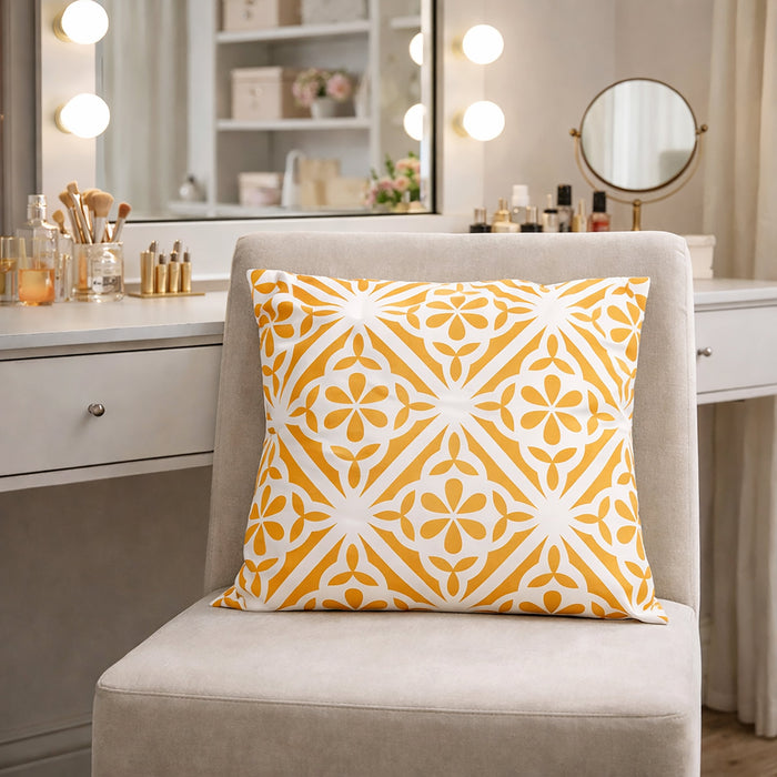 Urban Style Decorative Mustard Tiles Lounge Cushion | 45x45cm