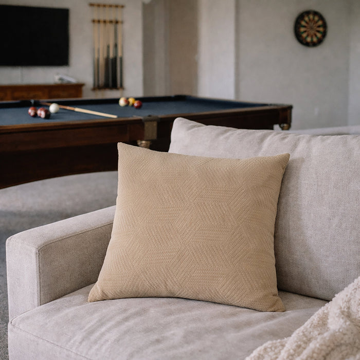 Urban Style Decorative Taupe Lines Lounge Cushion | 45x45cm