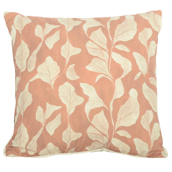 Urban Style Terracotta Leaves Cushion | 45x45cm