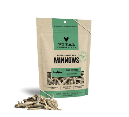 Vital Essentials Treats - Minnows - Various Sizes Available - Dog.Dog.Cat.