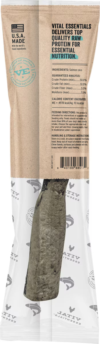 Vital Essentials Freeze-Dried Salmon Skins Dog Treats - Dog.Dog.Cat.