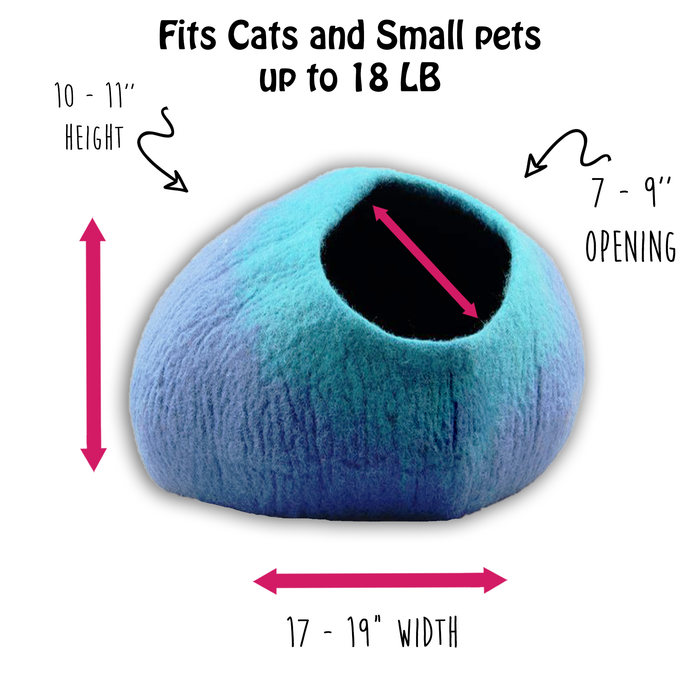 Walking Palm - Cat Cave - Blue & Turquoise - Dog.Dog.Cat.