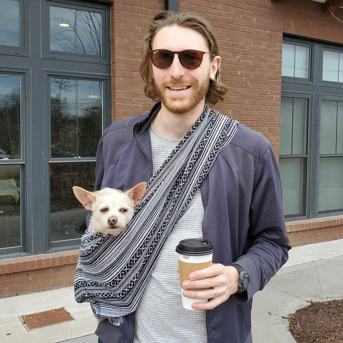 Walking Palm - Dog Sling - Salt & Pepper Woven - Dog.Dog.Cat.