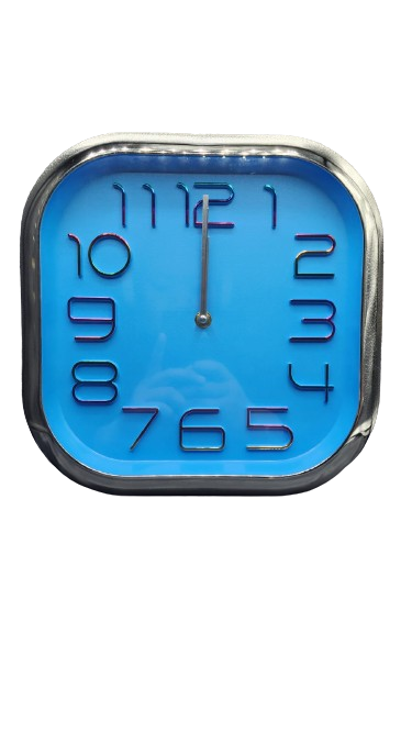 Wall Clock 30CM Square Assorted