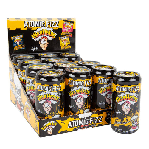Warheads Atomic Fizz Hard Candy Can - 12 Count