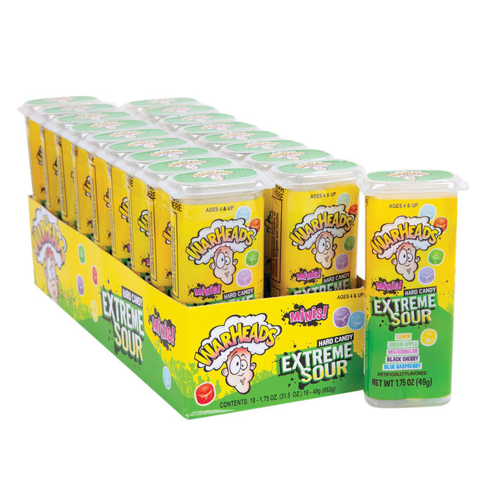 Warheads Juniors Extreme Sour Hard Candy Treats - 18 Count
