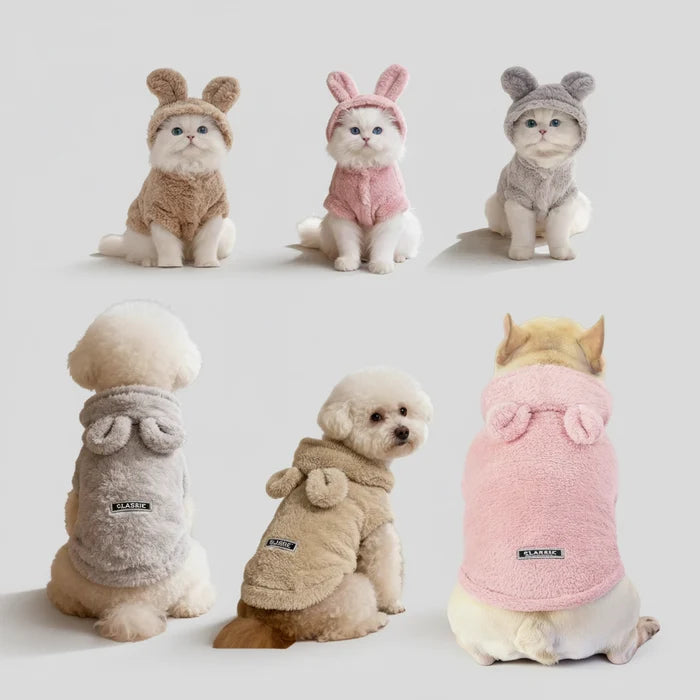 Warm Fuzzy Hooded Fleece Dog Sweater - Dog.Dog.Cat.