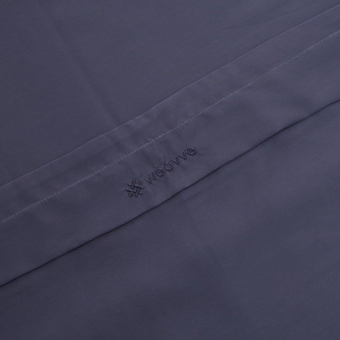 Weavve Home Lyocell Fitted Sheet Set King Size Midnight Blue