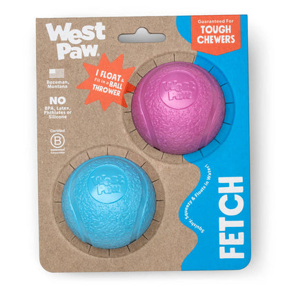 West Paw - Boundr® 2-Pack Dog Toy Ball for Play, Chew, and Fetch - Dog.Dog.Cat.