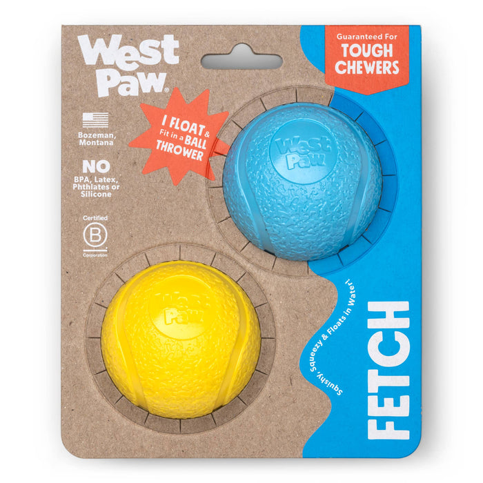 West Paw - Boundr® 2-Pack Dog Toy Ball for Play, Chew, and Fetch - Dog.Dog.Cat.