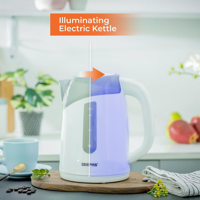 White 2-Slice & 1.7L Illuminating LED Kettle and Toaster Set