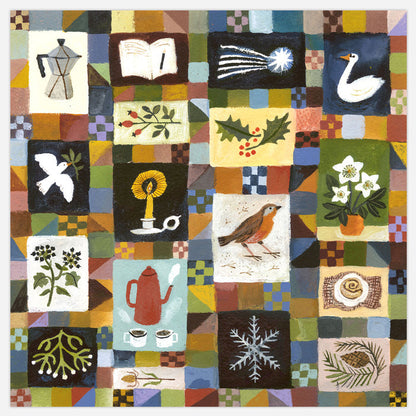 Winter Patchwork 20x20cm print