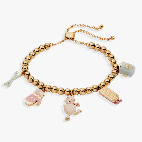 Winter Wonderland Multi Charm Bolo Bracelet