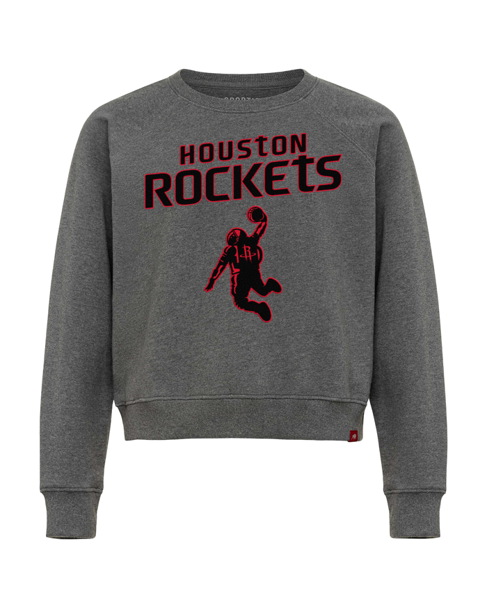 Women's Houston Rockets Sportiqe Ashlyn Cropped Sweatshirt