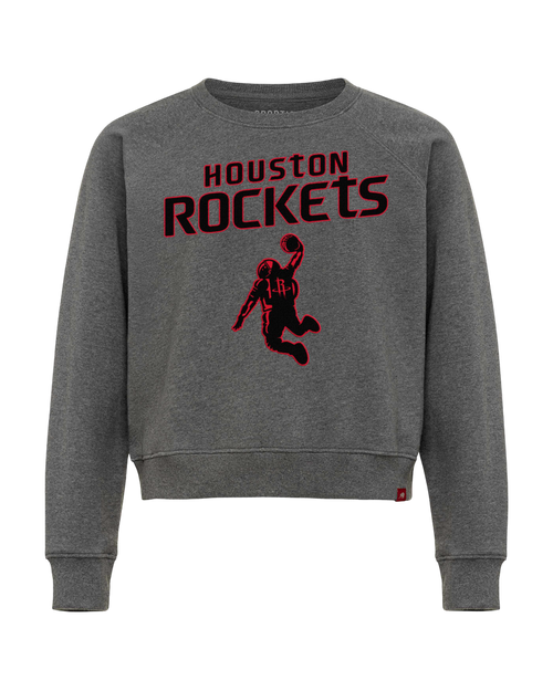 Women's Houston Rockets Sportiqe Ashlyn Cropped Sweatshirt