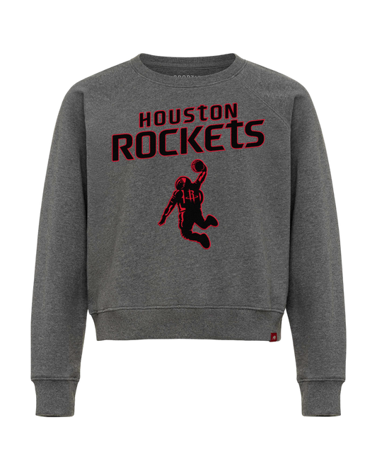 Women's Houston Rockets Sportiqe Ashlyn Cropped Sweatshirt