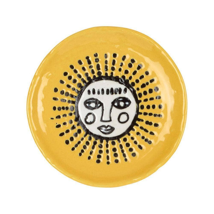 Speckle and Spot by Ore’ Originals - Mini Pet Bowl  or Coaster | Yellow Sun - Dog.Dog.Cat.