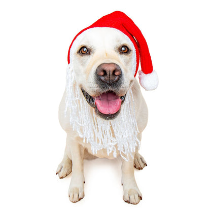 Zoo Snoods - Santa Hat w/Beard Dog Snood - Dog.Dog.Cat.
