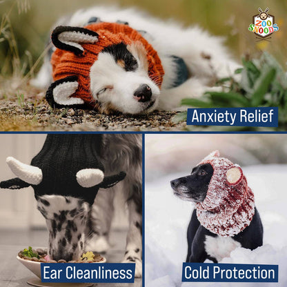Zoo Snoods - Santa Hat w/Beard Dog Snood - Dog.Dog.Cat.