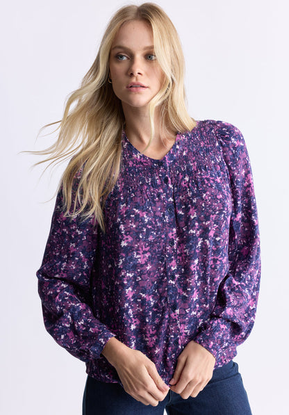Buffalo Women Shirts Purple Woven Woven Long Sleeve Long-Sleeve Button-Front