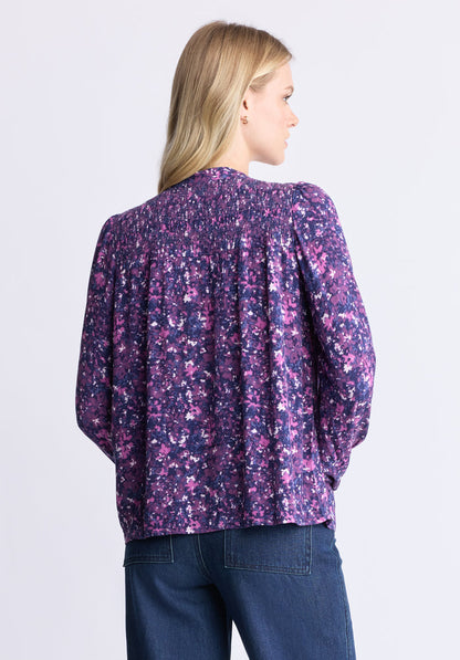 Buffalo Women Shirts Purple Woven Woven Long Sleeve Long-Sleeve Button-Front